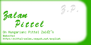 zalan pittel business card